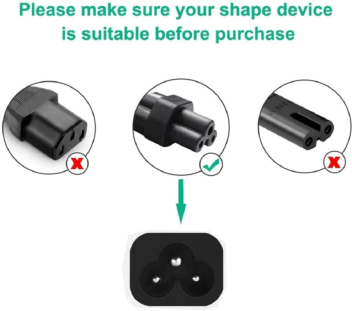 Nexspare 1.5M Black 3 Pin Laptop Power Cable 18AWG Universal Replacement for Charger Adapter Power Cord for Laptop-(Pack-1)